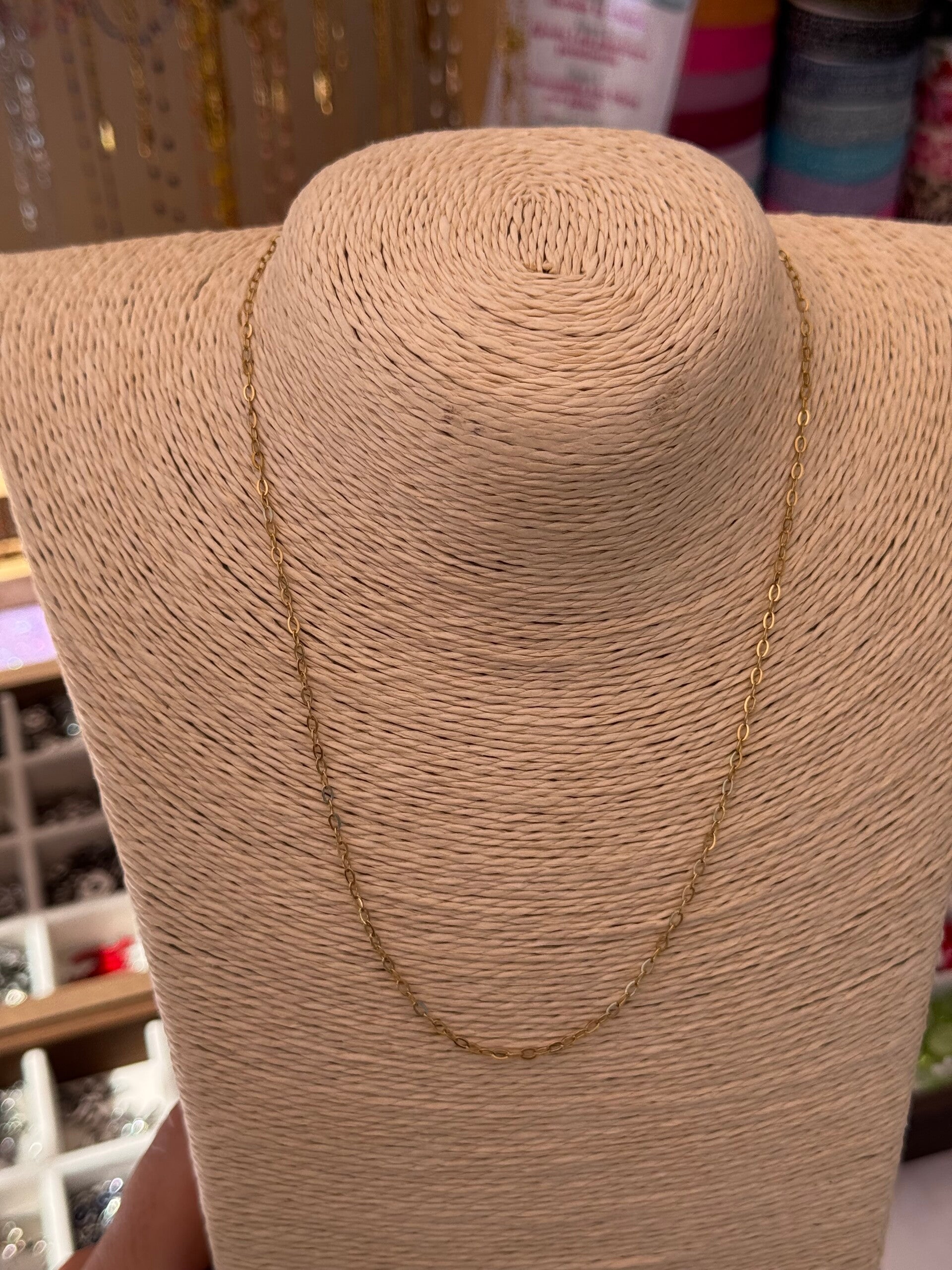 Collier maille classique doré