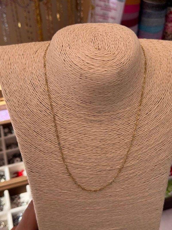 Collier maille classique doré