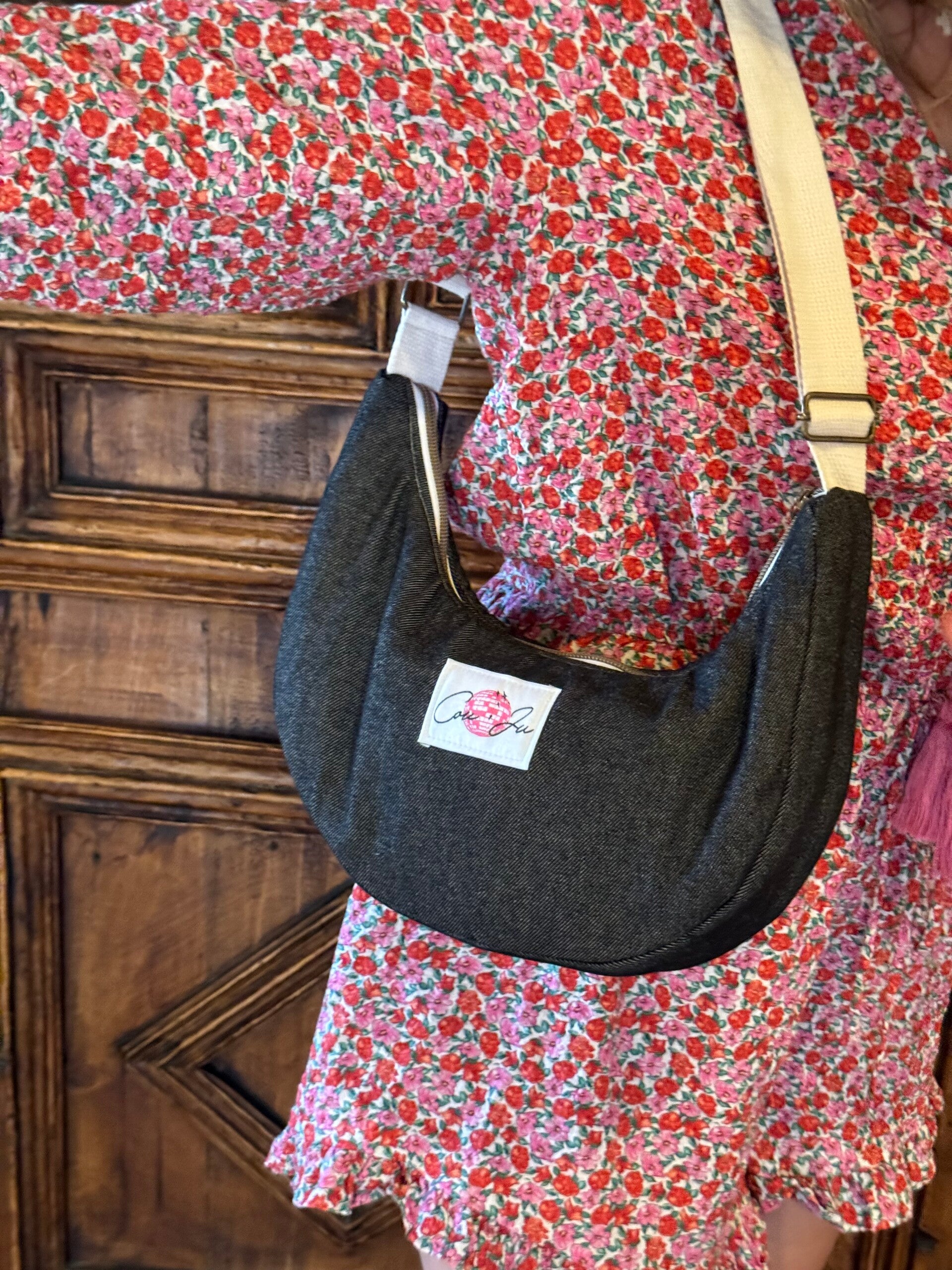 Sac Crossbody Croissant – Jean Brut - 1 EN STOCK