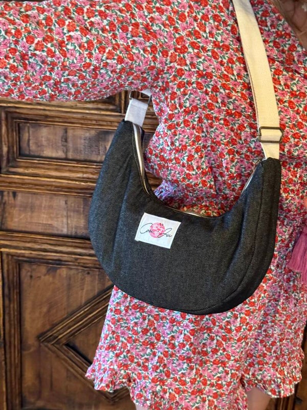 Sac Crossbody Croissant – Jean Brut - 1 EN STOCK