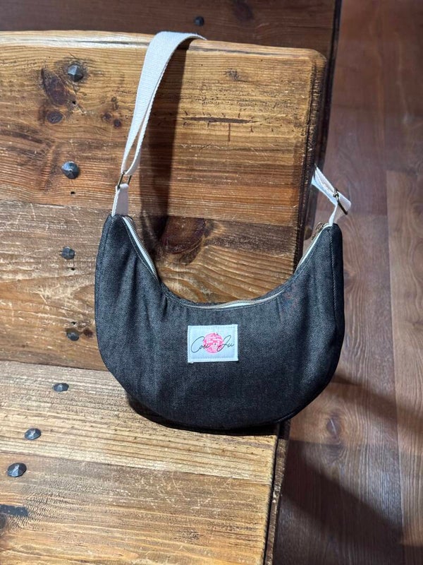 Sac Crossbody Croissant – Jean Brut À PERSONNALISER