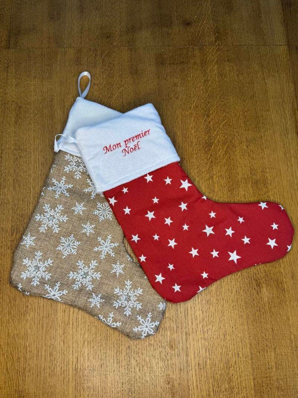 Grandes chaussette de Noël à personnaliser