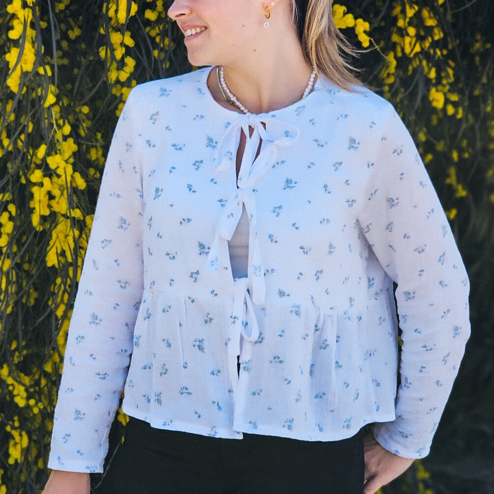 Blouse fleur bleu 🪻