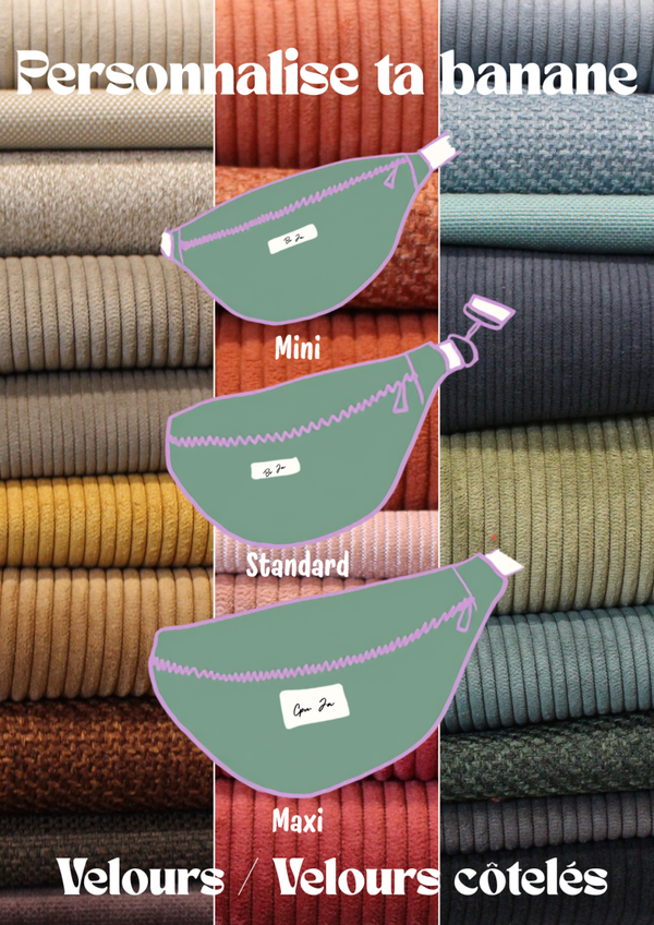 Sac banane à personnaliser - Velours tissés & velours côtelés