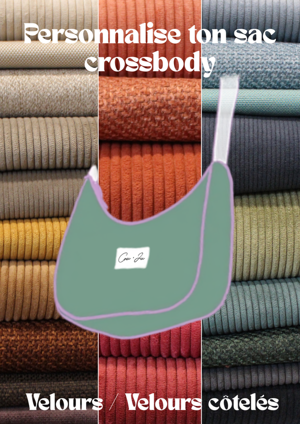 Sac CROSSBODY à personnaliser - Velours tissés & Velours côtelés