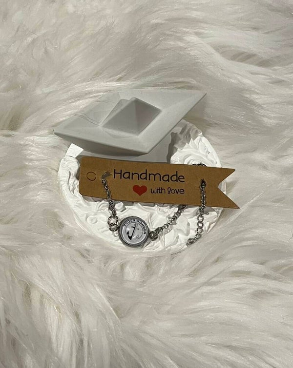 Edelstahlarmband mit Cabochonglas 12mm