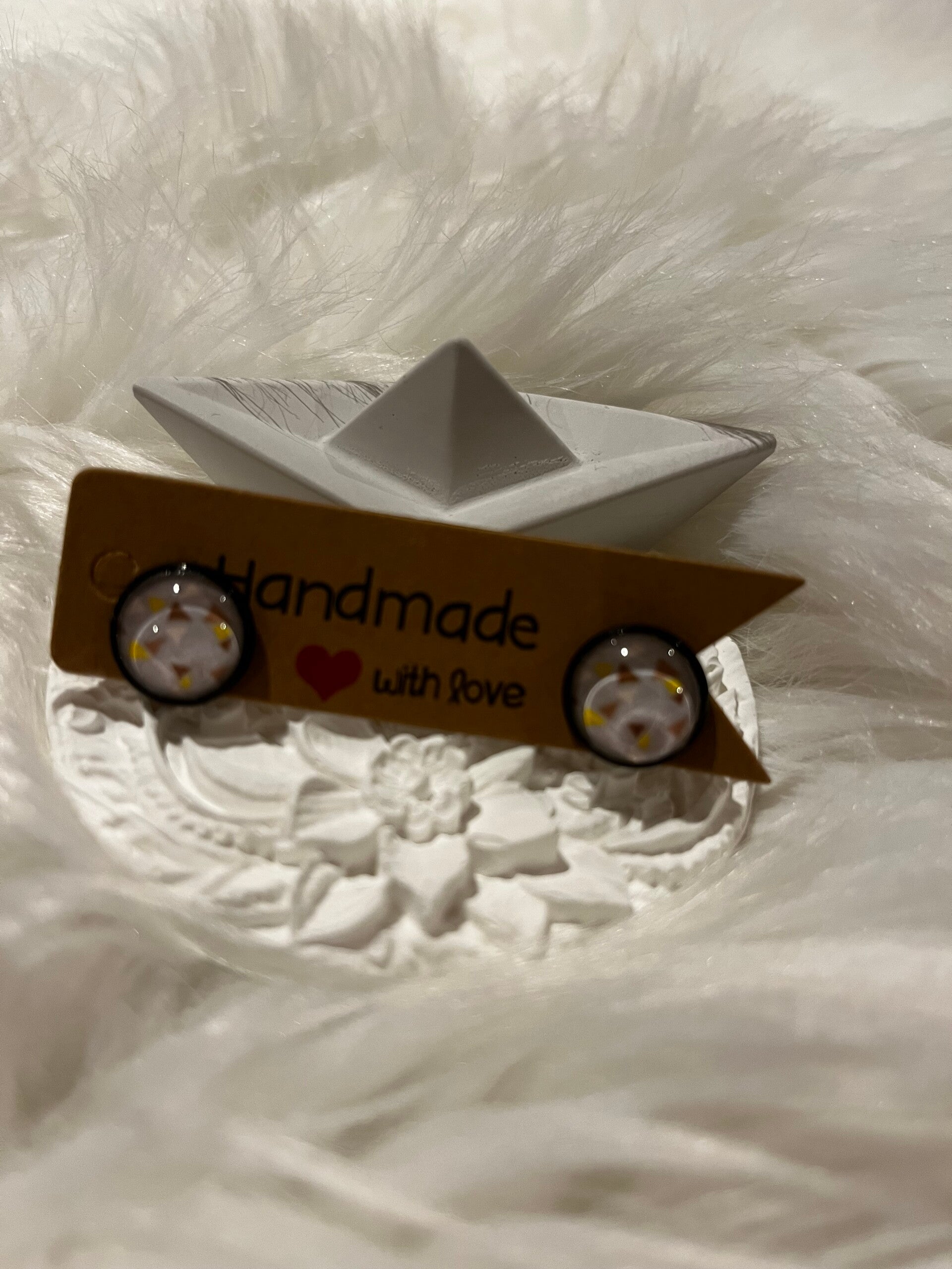 Edelstahl Cabochon Ohrstecker individuelle Dreiecke