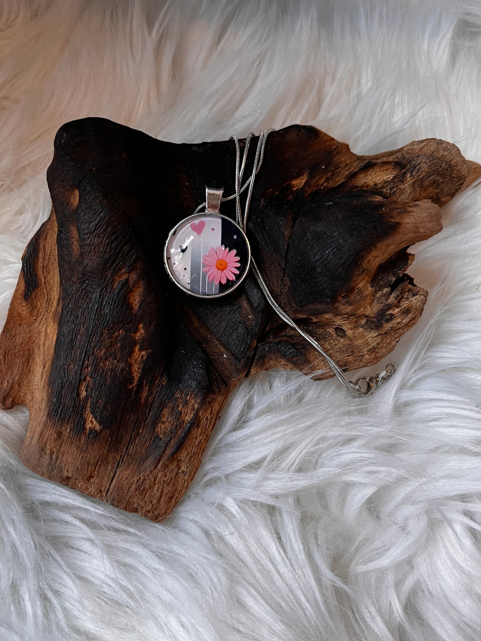 Kette Blume Herz    KG-EA-014