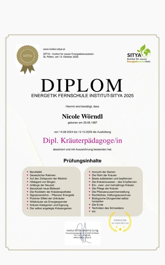 Diplom Kräuterpädagogin
