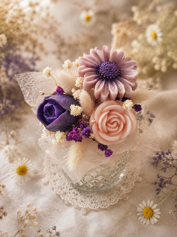 Bouquet de fondants parfumés « Nymphéa » – Fleur de coton