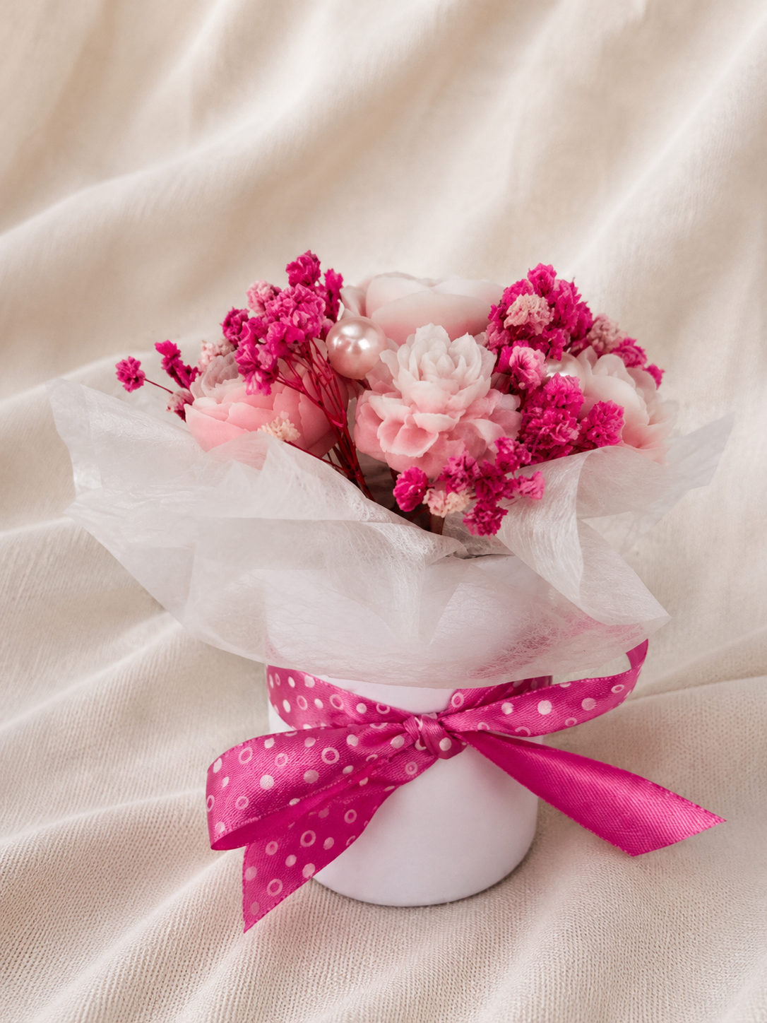 Bouquet de fondants parfumés «Éloria » – Fleurs de coton