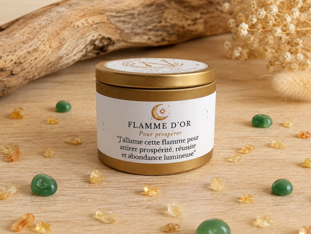 Bougie «Flamme d'or»
