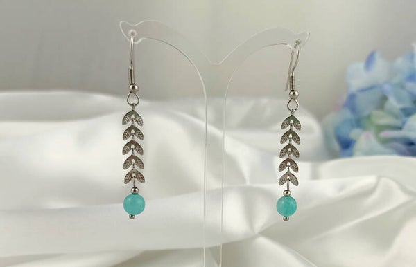 MILA | Boucles d'oreilles acier inoxydable & pierres naturelles en  Amazonite