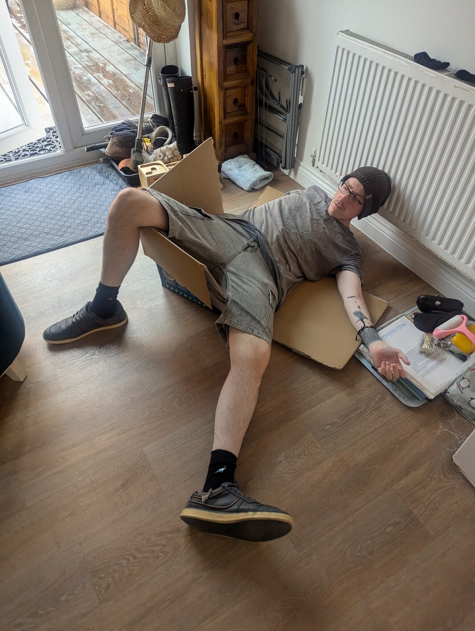 Yet another failed attempt at packing myself into a box...