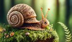 Snail mail forest floor woodland moss slow moving pace slow living appreciate the small things 