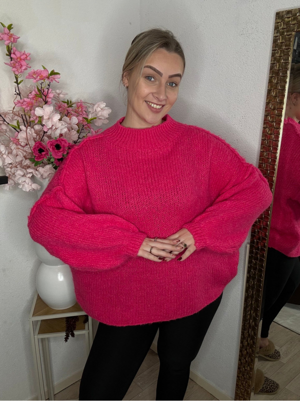 Warme trui roze