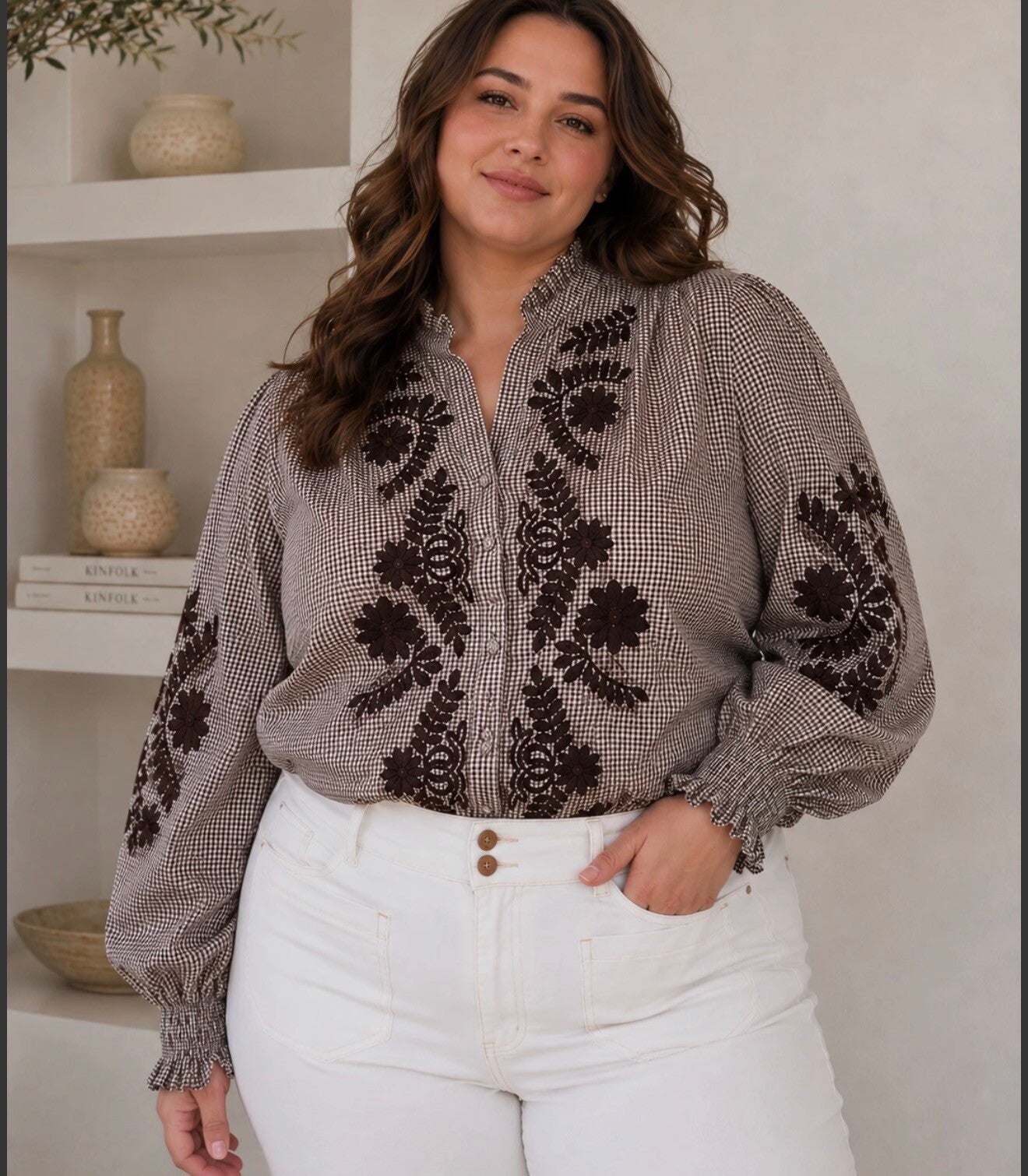 Blouse bruin