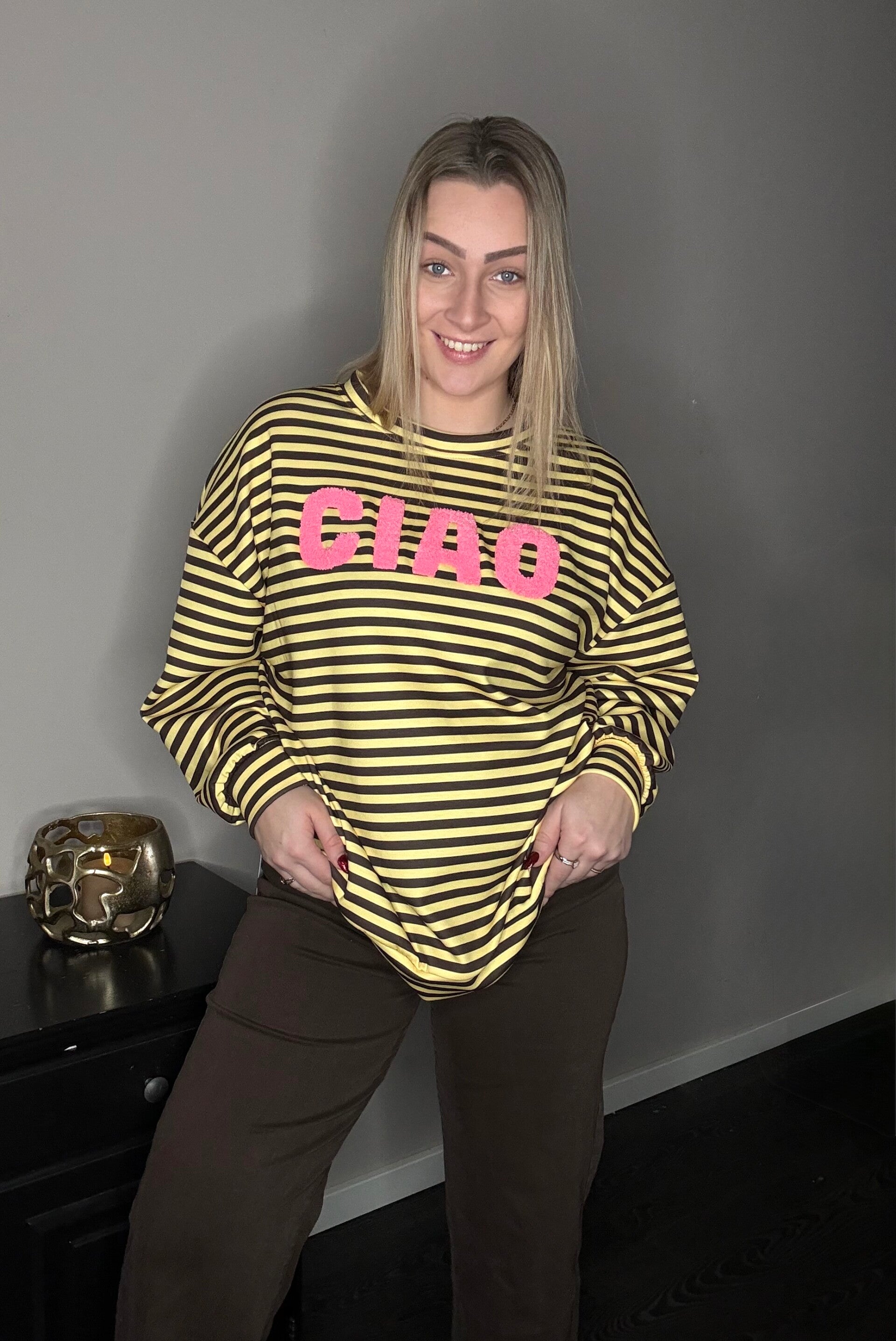 Ciao trui geel/bruin