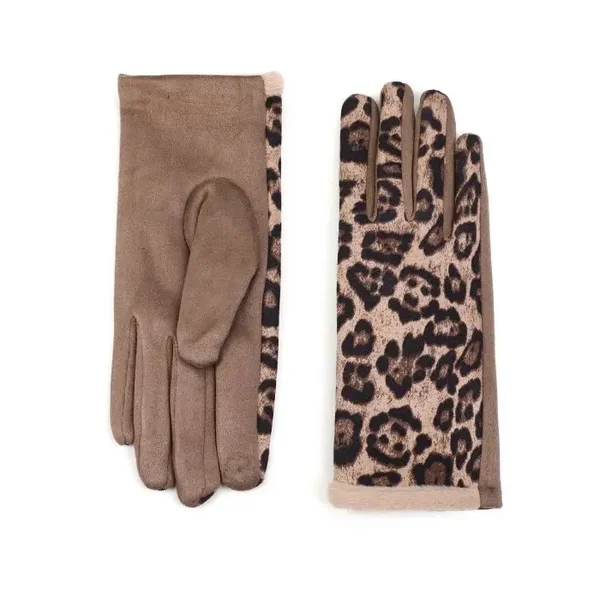 Warm Leopard Gloves