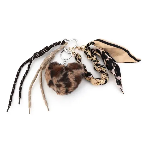 Bag Charm Fluffy Heart