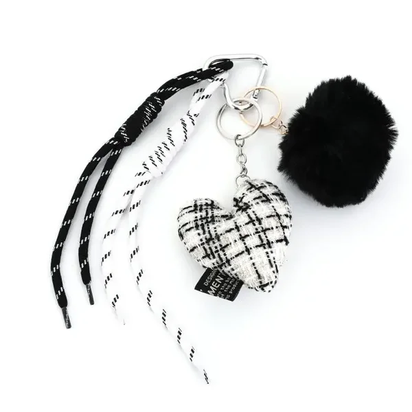 Bag Charm Black and White