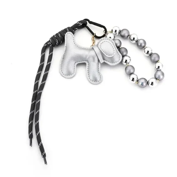 Bag Charm Silver Dog
