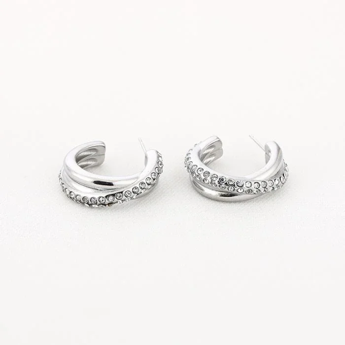Double Earring Strass