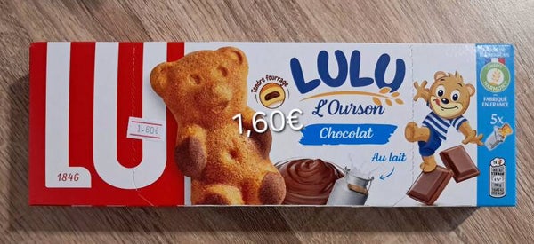 Biscuit Lu l'ourson chocolat