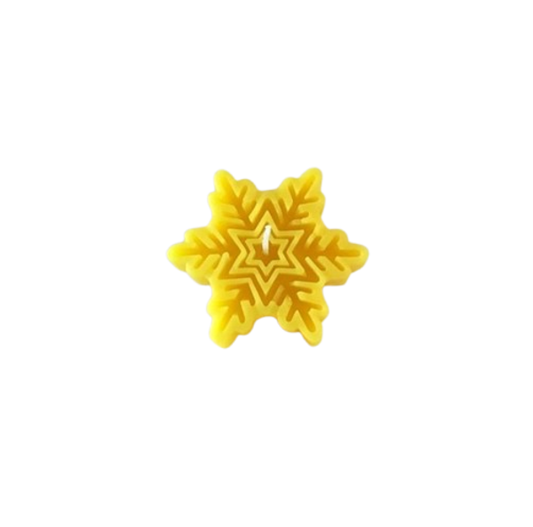 Bienenwachskerze „Schneeflocke“ – elegant & filigran