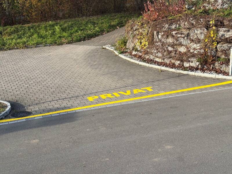 Parkplatz Schablone