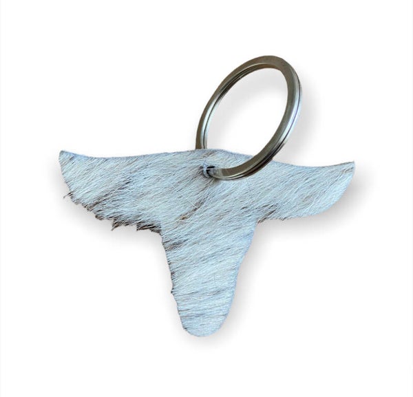 Leather tas/sleutelhanger Cow 5