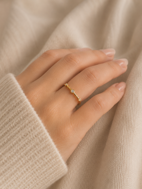 Cute diamond ring - Goud