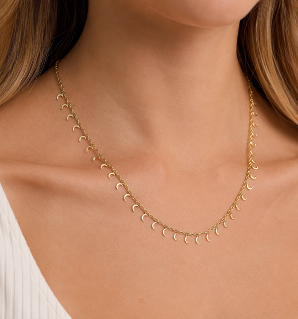 Moon ketting - Goud