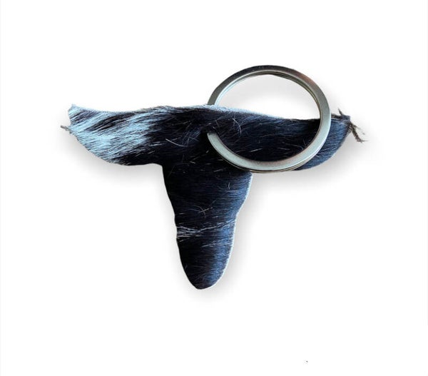 Leather tas/sleutelhanger Cow 10