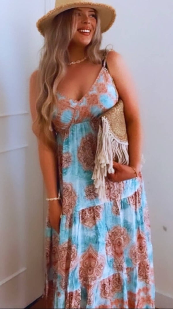 Jurk Maria - turquoise