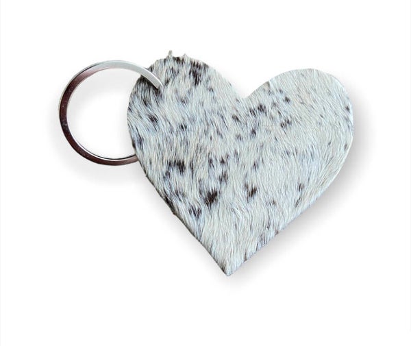 Leather tas/sleutelhanger Heart 7