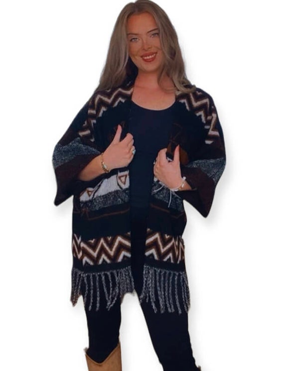 Vest/poncho Zazu - zwart