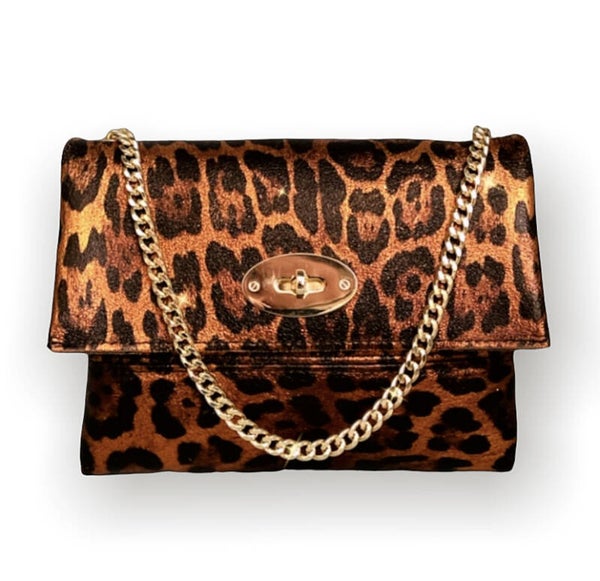 Leopard leather bag