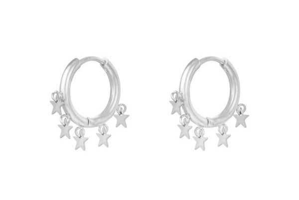 Oorbellen Stars - zilver