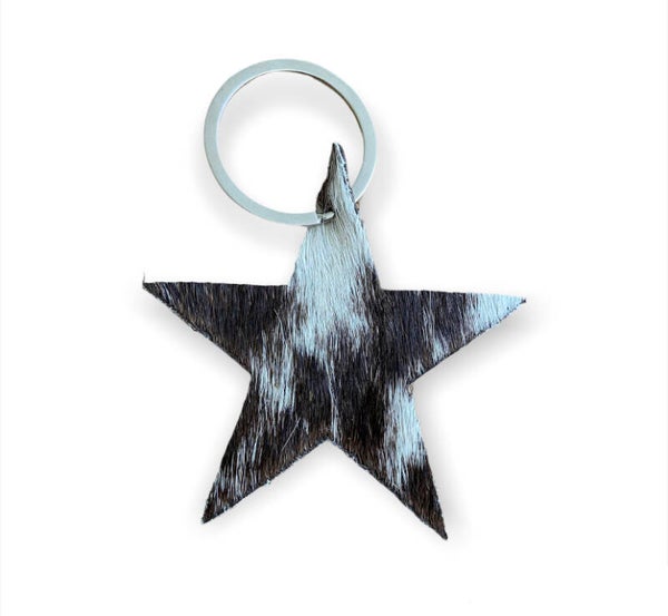 Leather tas/sleutelhanger Star 10
