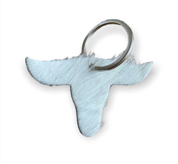 Leather tas/sleutelhanger Cow 11