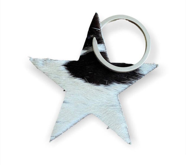 Leather tas/sleutelhanger Star 9