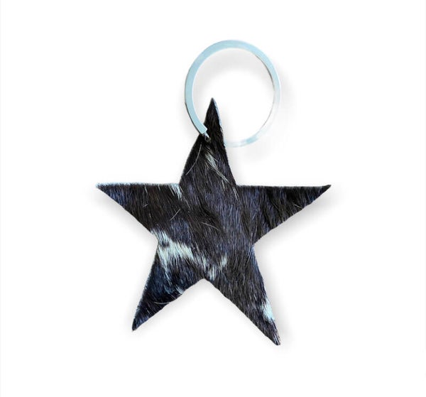 Leather tas/sleutelhanger Star 8