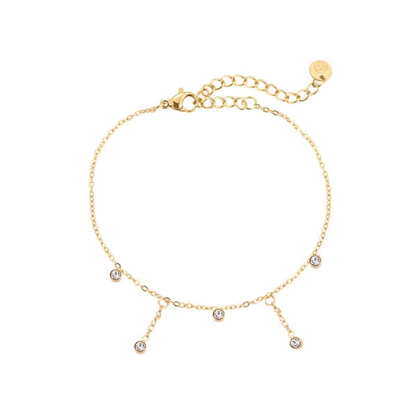 5 diamonds armband - goud