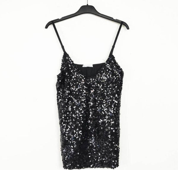 Top shimmer - zwart