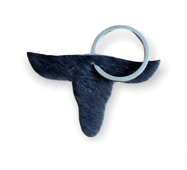 Leather  tas/sleutelhanger Cow 2