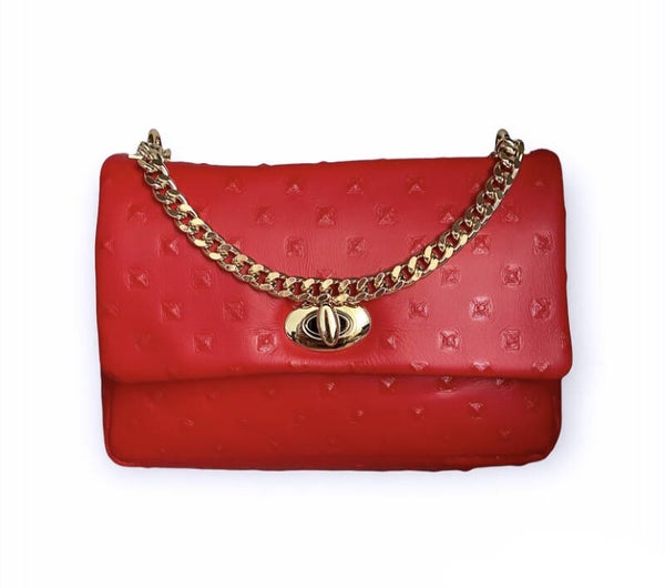 Leather bag - rood