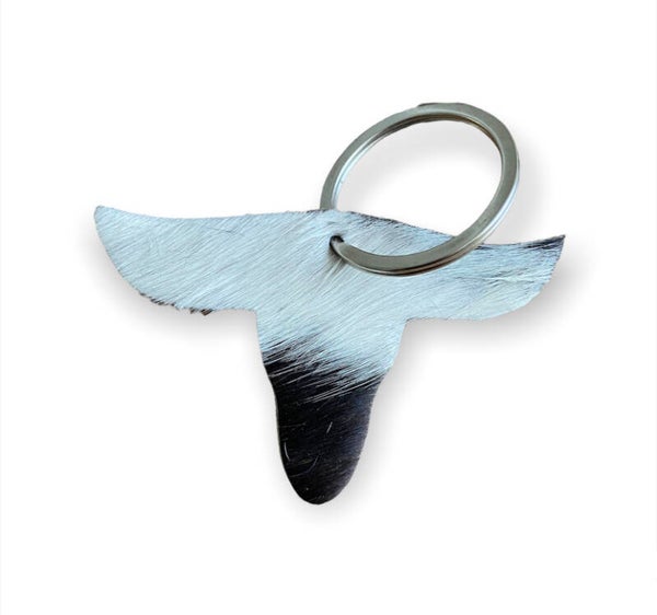 Leather tas/sleutelhanger Cow 8