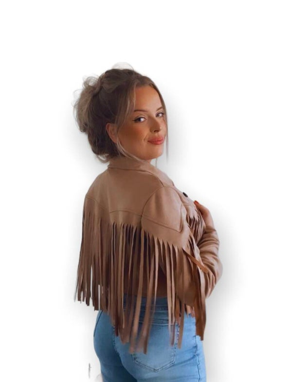 Jacket frills - beige