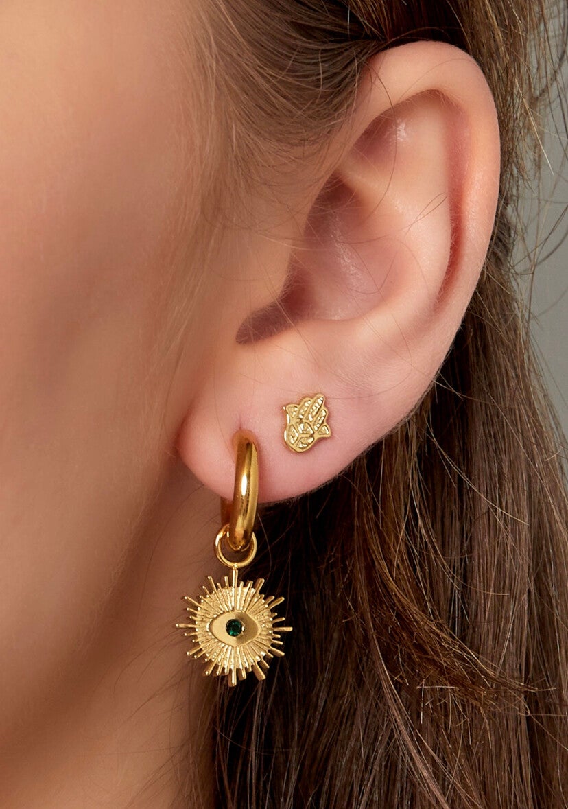Oorbellen hamsa - goud
